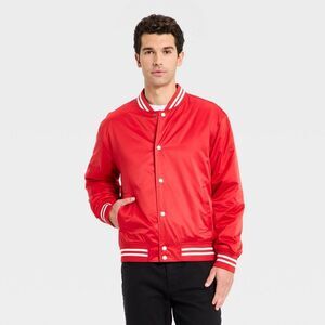 Men's Satin Bomber Jacket - Goodfellow & Co Cherry Red S